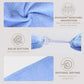 Bathwe Hair Towel Wrap for Women 2 Pack, Ultra Absorbent Twist Hair Turban Drying Cap Hair Wrap, Blue&Gray